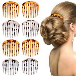 FOMIYES 8 Uds Peine Lateral De Pelo Francés Pequeños Peines De Pelo Francés Decorativos Pinzas Para El Pelo De Sujeción Fuerte Para Mujeres Moño Moño Estilo Up-Do Accesorios Para El