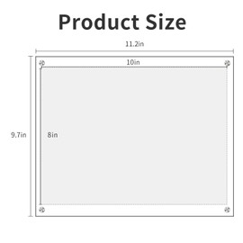 Kalami 8x10 Picture Frame Wall Mount Self Adhesive with Sliver Screws, Clear Acrylic No Drill Floating Frameless Poster Frame for Office Photo Canvas Document Gallery, Full Frame Size 10x11
