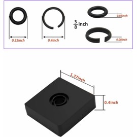 HKYLRAT (6+6 Sets) 1/2” and 3/8" Impact Retaining Ring Clip Friction Ring with O-Ring for Retainer Ring Anvil Install Tool Compatible with Electric & Pneumatic Impact Wrench