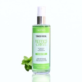 Tónico facial astringente para piel grasa, con agua de azahar, extractos naturales y menta, refresca, controla el brillo, disminuye poros abiertos, pi