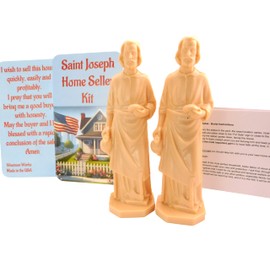 Westmon Works St Joseph Statue for Selling a House Kit Bulk Set with Holy Cards and Instructions Made in The USA Pack of 2
