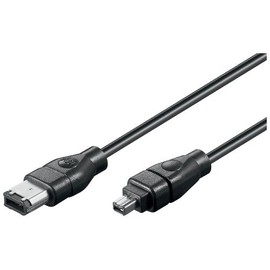 Wentronic FireWire+ Cable 6-Pin Male to 4-Pin Male 4.5 m Black