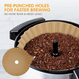 Aieve Coffee Paper Filter, 100 Pcs Extra Large Percolator Coffee Filters Compatible with Hamilton Beach 45 Cup 40515G 40519G, Percolator Filters with Pre-punched Holes for Catering Home Party Office