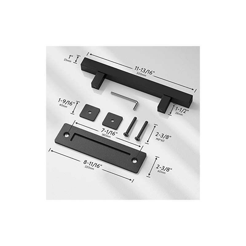 SKYSEN 2 Pack 12" Barn Door Handles, Sliding barn Door