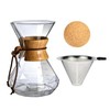 HYAXGM Pour Over Coffee Maker With Wood Sleeve，27oz/800mlPour Over Coffee
