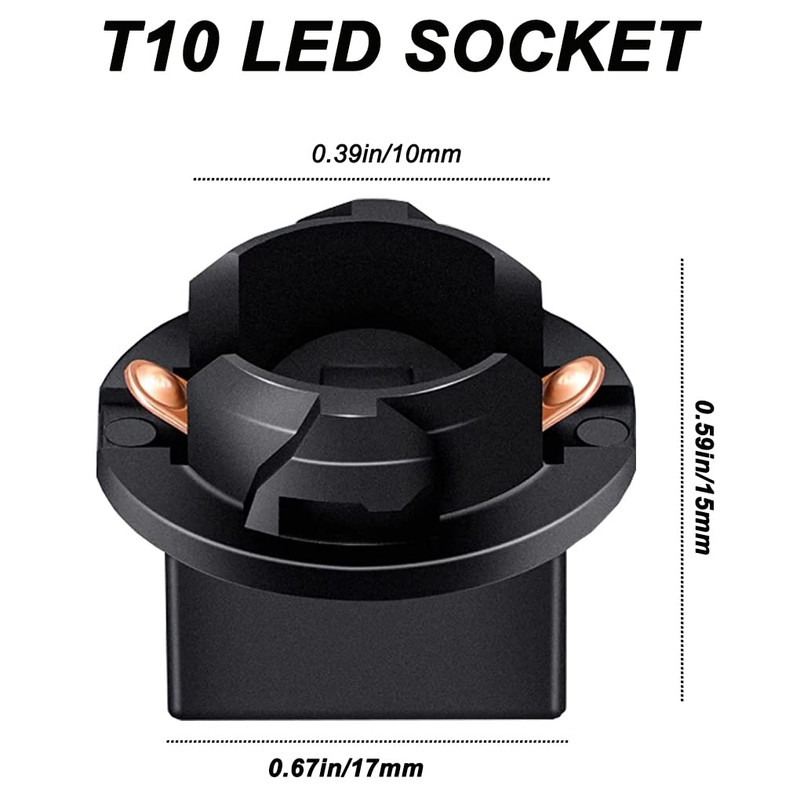 T10 194 168 LED Dash Instrument Light Bulbs Green with