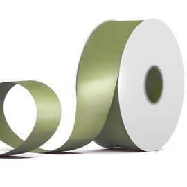 Showin Double Face Polyester Satin Ribbon Sage Green,2"x Continuous 50 Yards, Use for Bows Bouquet, Gift Wrapping,Wedding,Floral Arrangement & Other Projects