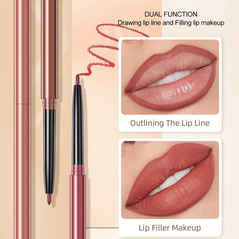 12pcs Lip Liner Set Matte Lip Liners Kit Waterproof Long
