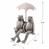 Hi-Line Gift Ltd. Couple Frogs Edge Sitting Statue Under Umbrella