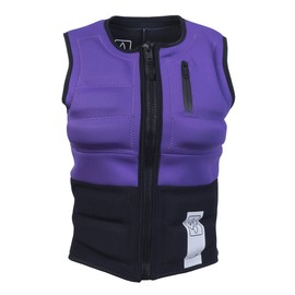 Womens Neoprene Wakesurf Comp Vest - Designed Exclusively for Wake Surfing, but Great for All Other Watersports Activities! (Violet, Large)