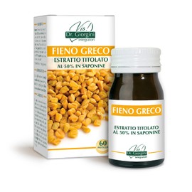 Dr Giorgini Integratore Alimentare, Monocomponenti Erbe Fieno Greco Estratto Titolato al 50% in Saponine Pastiglie - 30 g
