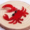 Wixine 1Pairs Fashion Red Crab Earring Acrylic Resin Drop Dangle