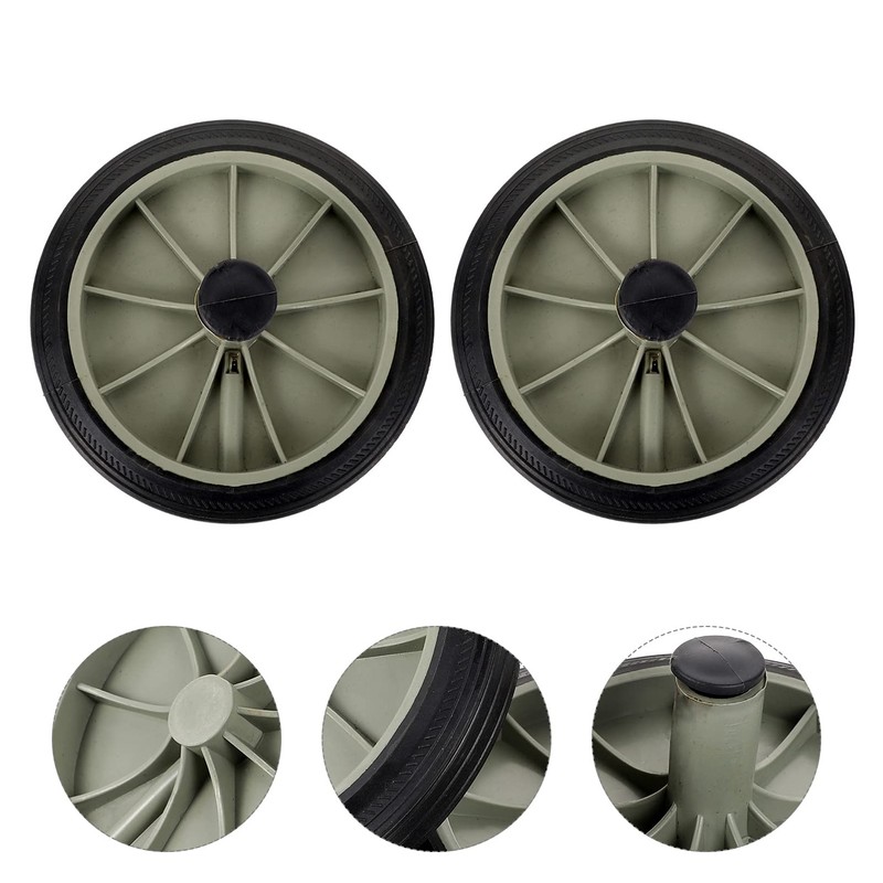 Happyyami Garbage Container Wheels 2Pcs Trash Can Garbage Can Rubber