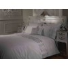 Rapport Home Luxury Silver Grey Single Duvet Diamante Detail Bed