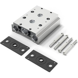 TAILONZ PNEUMATIC 300M 2-Position Manifold 4V310-10 3/8 Inch Solenoid Valve Base Manifold Solenoid Valve Base With Accessories