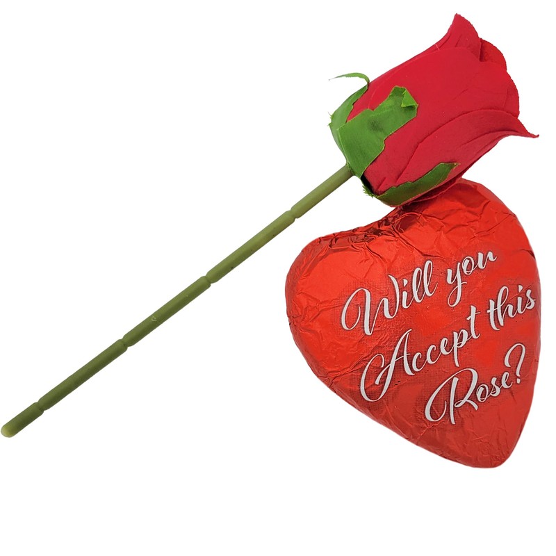 Fruidles Valentine's Day Bachelor Heart-Shaped Chocolate and Rose Duo, Will