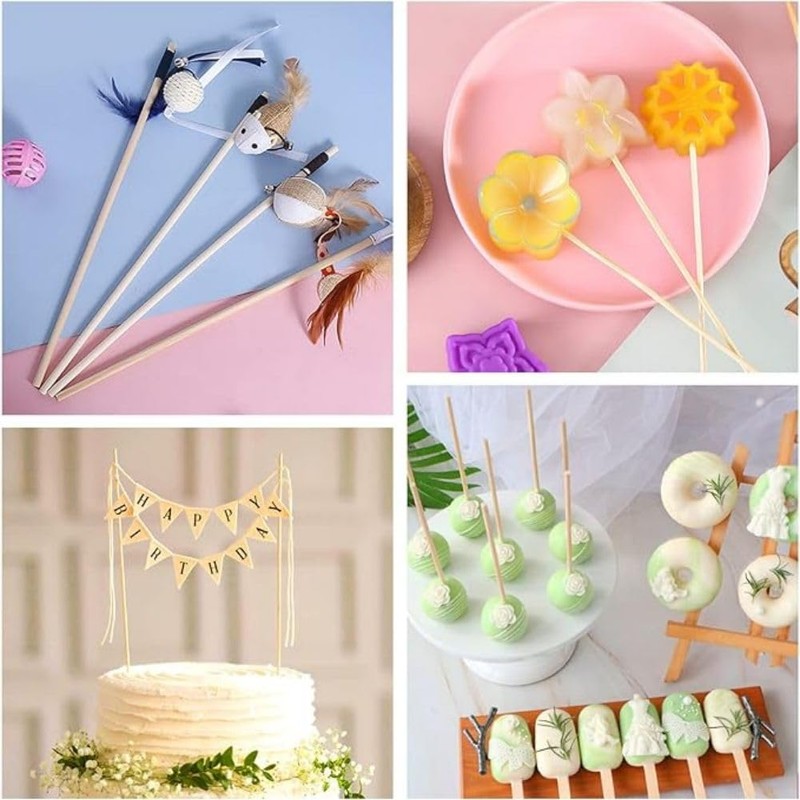 Bamboo Dowel Rods，Dowel Rods Wooden Dowels Craft Wood Sticks Unfinished