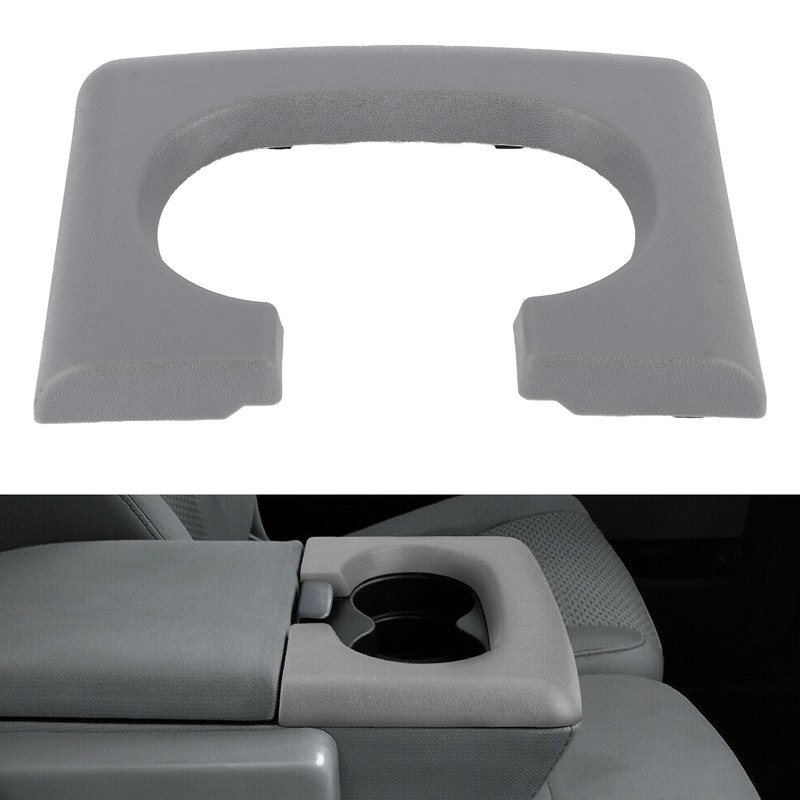 Center Console Cup Holder Pad Armrest Lid Cover Gray Fit