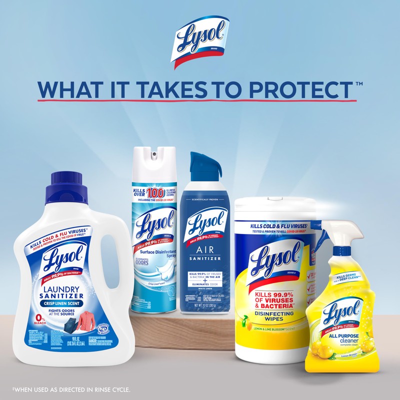Lysol Tough Odor Eliminator Laundry Sanitizer Additive, Sanitizing Liquid for