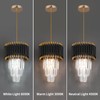 Kaniker Crystal Chandelier Gold Pendant Light Fixtures Modern Round Crystal