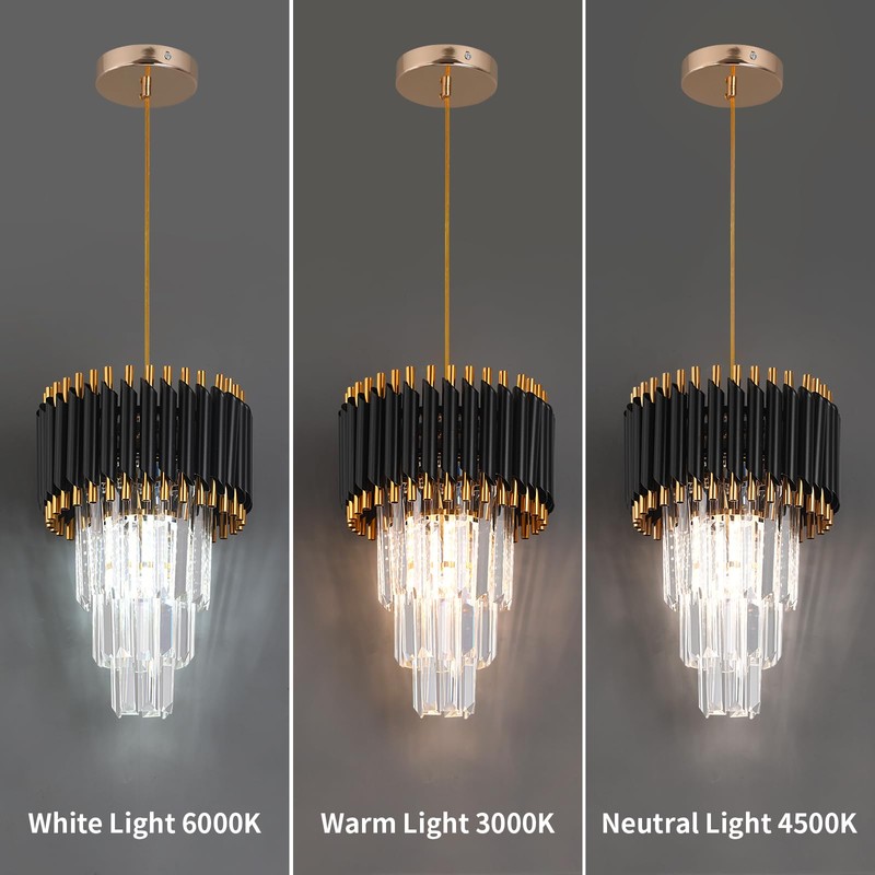 Kaniker Crystal Chandelier Gold Pendant Light Fixtures Modern Round Crystal