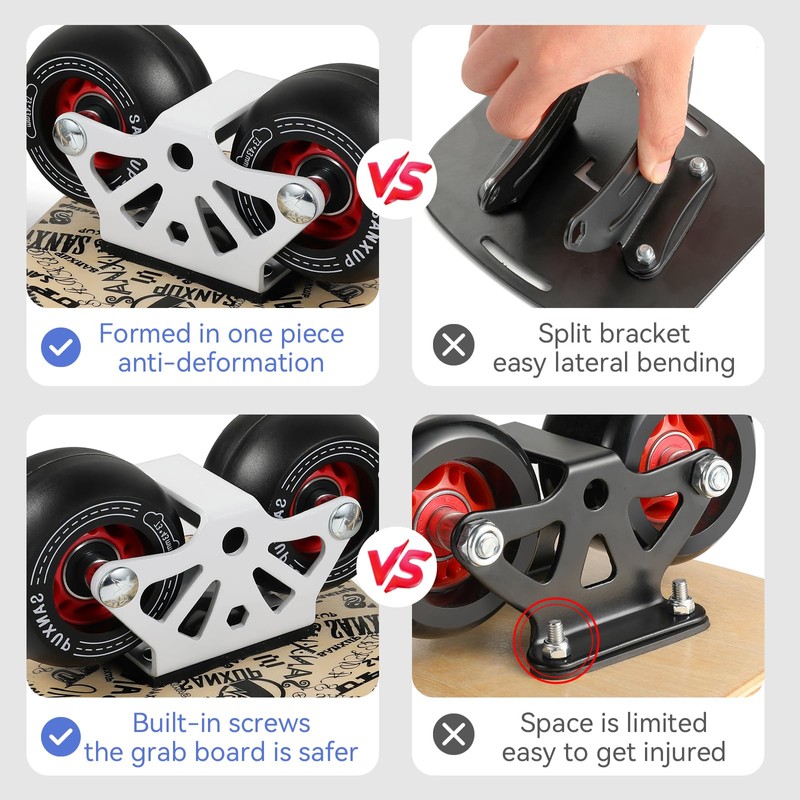 FreeSkates Portable Roller Road Drift Skates Plate, Maple Deck Anti-Skid