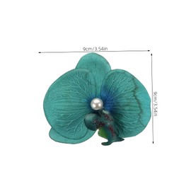 Healvian 8pcs Realistic Orchid Hair Clips Lightweight Flower for Beach Parties Nonslip Grip and Easy Maintenance Multi-color Hawaiian Hair Accessories for Women and Girls