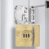 Wocoe Gold Cabinet Lock,Mechanical Password Lock,Anti Pry 3 Digit Password