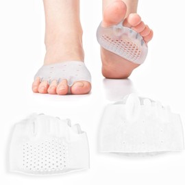 2PCS Silicone Toe Separators – Soft High Elasticity Toe Spacers for Women with Breathable Holes, Foot Support Correct Comfort Corrector Tool for Overlapping Toes