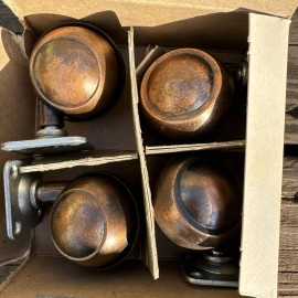 Bassick Vintage Bassick Ball Casters 2 Inch 9BGIx29 Statuary Bronze New Old Stock 4/box