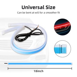 Ziciner Car LED Headlight Strips, 2 Pcs Flexible Dual Color Turn Signal Lamp Strip, Waterproof LED Daytime Running Light Strip, Universal Auto Accessories for Cars, Truck, SUV, ect