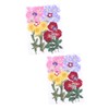 Baluue 2 Sheets 24pcs Dried Flowers Face Sticker Facial Stickers