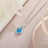YIFSIY Infinity Necklace 925 Sterling Silver Teardrop Pendant Necklace for