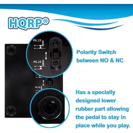 HQRP Sustain Pedal Foot Switch Style compatible with Yamaha PSR-175 PSR-172 YPT-300 / Casio/Roland/M-Audio/Korg/Kurzweil Music Keyboards Digital Piano