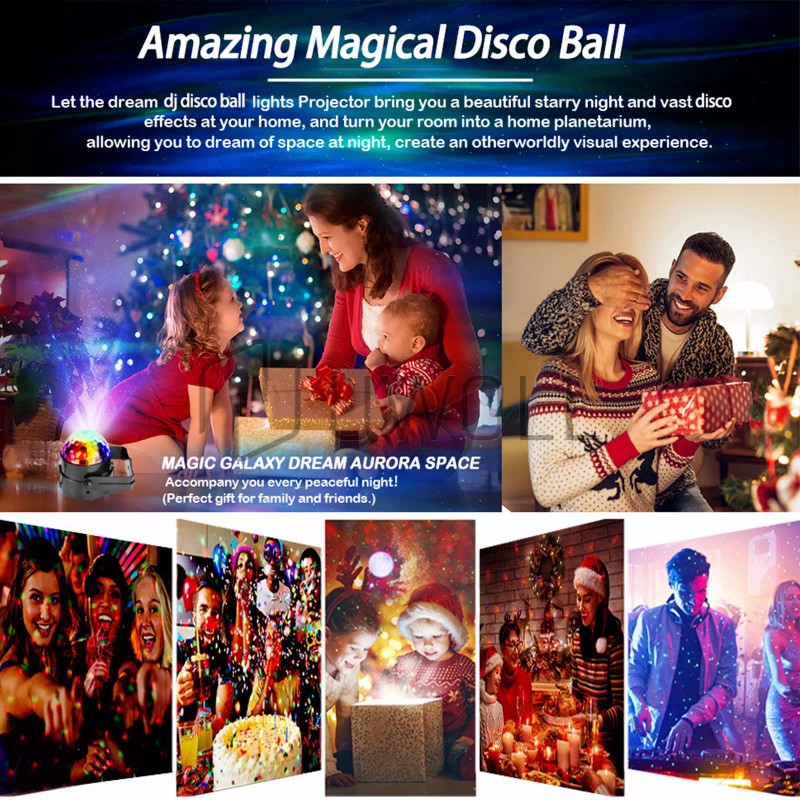 rushtech LED Disco Ball Light Party Magic Stage Light DJ