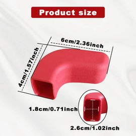 2 fundas de gancho de remolque para parachoques, protector de gancho de remolque rojo, compatible con Jeep Wrangler JK JL Gladiator TJ, Jeep Wrangler Accesorios 2007-2022 para parachoques delantero que protegen de arañazos y arañazos