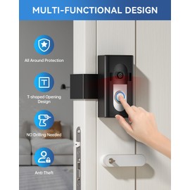 REDSHELL Anti-Theft Video Doorbell Mount Compatible with Ring/Blink, No Drill Doorbell Case, Universal Wireless Door Bell Holder, Outside Door Bell Bracket Accessories Kits for Apartment Home Renter