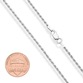 Miabella Solid 925 Sterling Silver Italian 2mm, 3mm Diamond-Cut Braided Rope Chain Necklace for Men Women, 925 Sterling Silver Made in Italy (2mm, Length 26 Inches)