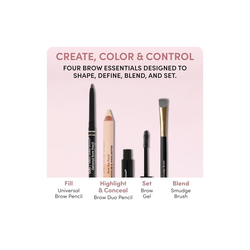 Billion Dollar Brows Kit Best Sellers, incluye lápiz universal para