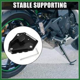 Motoforti 1 Set Aluminum Alloy Motorcycle Kickstand Pad for Honda NT1100 Black Long-lasting