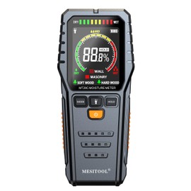 Pinless Moisture Meter for Drywall MESITOOL Digital Moisture Meters for Wood Lumber Moisture Detector for Firewood Non-Destructive Moisture Reader for Building Materials
