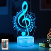 CoolGift Mart Music Note Night Light, 3D LED Optical Illusion