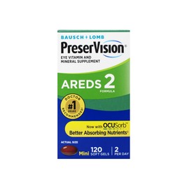 PreserVision AREDS 2 120 Soft Gels + Ocuvite Lutein & Antioxidants 120 Tablets, Eye Vitamin and Mineral Supplement Bundle