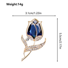 Pin Badges Fashion Rose Brooch - Rhinestone Crystal Flower Breast Rose Costume Brooches Pins for Mother Jewellery Gift Birthday Banquet Party Decor UC2524