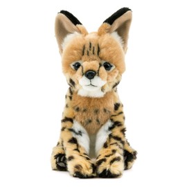 Carolata Serval Cat Stuffed Toy for Kids (Double Meter Reading) Animal, Real Animal Family Series, Gentle Touch, Doll, 4.3 x 9.4 x 7.5 inches (11 x 24 x 19 cm)