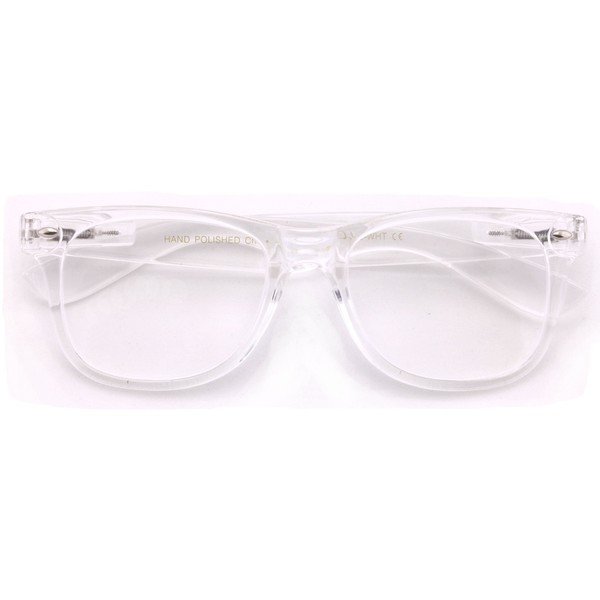 Gafas de lectura blancas transparentes, cómodas, elegantes y sencillas ampliaciones, Transparente, 3.25