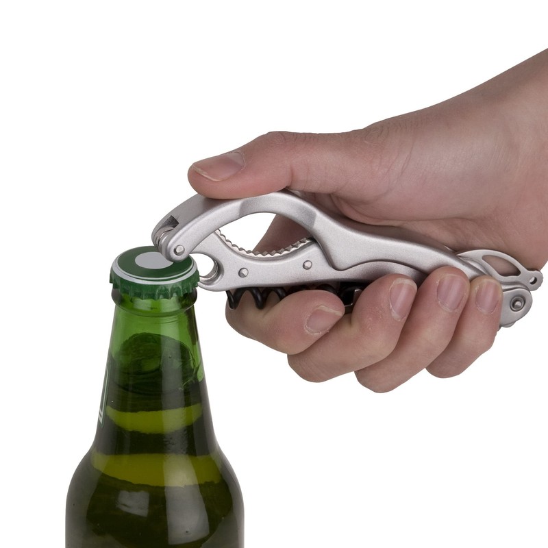 Final Touch Boxed The Flex Wine and Champagne Opener, Silver