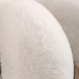 CENZICOM Foldable Winter Ear Muffs, Faux Fur, Outdoor Ear Warmers (Pink)