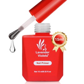 Lavender Violets 15ml Nail Primer for Gel Nail Polish, Fast Air Dry, Acid-Free Base Bond Foundation A108