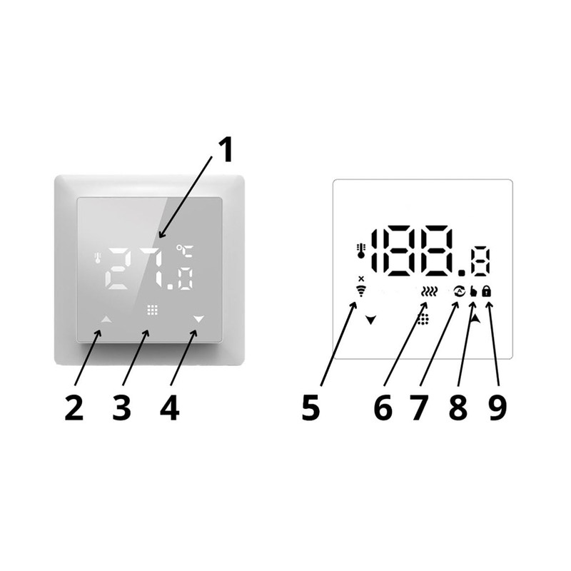 Sone Smart One Zigbee Tuya TE-1Z Floor Wired Thermostat Heater